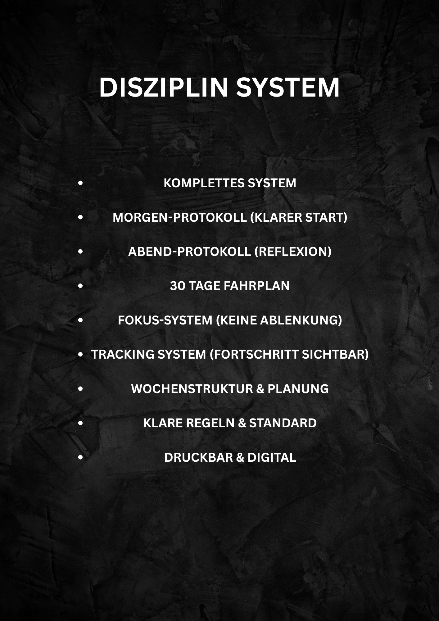 Disziplin System – 30 Tage Reset